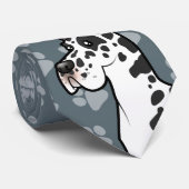 Cartoon Great Dane Stropdas (Opgerold)
