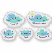 Cartoon great job sticker set (Voorkant)