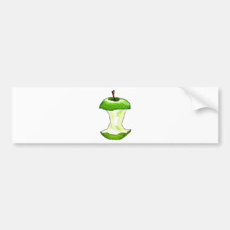 Cartoon Green Apple (Granny Smith) Apple Core Bumpersticker