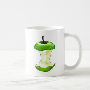 Cartoon Green Apple (Granny Smith) Apple Core Koffiemok