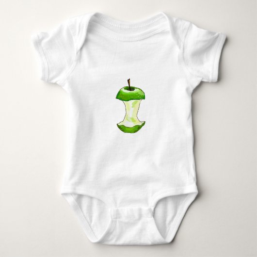 Cartoon Green Apple (Granny Smith) Apple Core Romper (Voorkant)