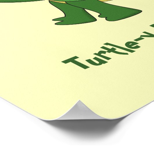 Cartoon Green en Yellow Turtle Print (Hoek)