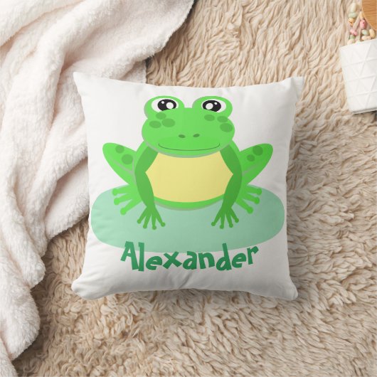 Cartoon Green Frog Schattige Kussen (Deken)