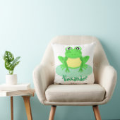 Cartoon Green Frog Schattige Kussen (Stoel)