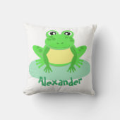 Cartoon Green Frog Schattige Kussen (Voorkant)