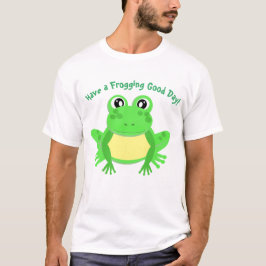 Cartoon Green Frog Schattige T-shirt