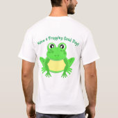 Cartoon Green Frog Schattige T-shirt (Achterkant)