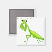 Cartoon Green Praying Mantis magneten (Voorkant / Achterkant)