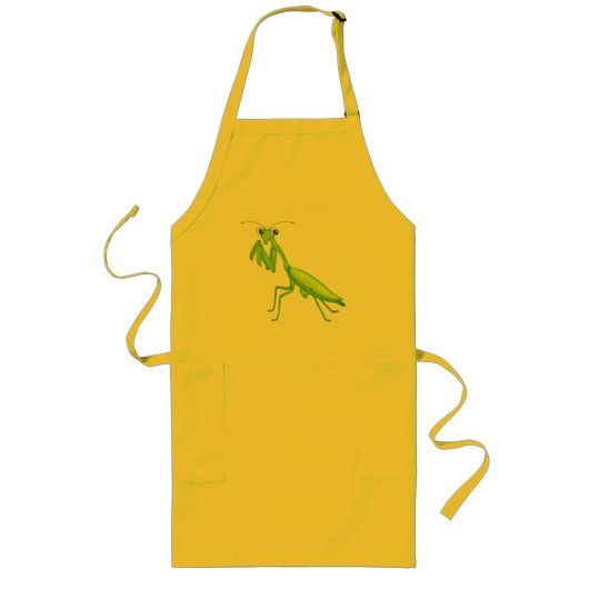 Cartoon Green Praying Mantis Schort (Voorkant)