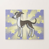 Cartoon Greyhound/Whippet/Italiaanse Greyhound Legpuzzel (Horizontaal)