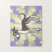 Cartoon Greyhound/Whippet/Italiaanse Greyhound Legpuzzel (Verticaal)