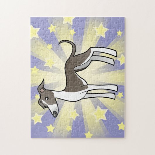 Cartoon Greyhound/Whippet/Italiaanse Greyhound Legpuzzel (Verticaal)
