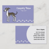 Cartoon Greyhound/Whippet/Italiaanse Greyhound Visitekaartje (Voorkant / Achterkant)