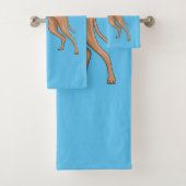 Cartoon grijnshond bad handdoek (Insitu)