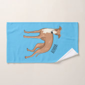 Cartoon grijnshond bad handdoek (Handdoek)