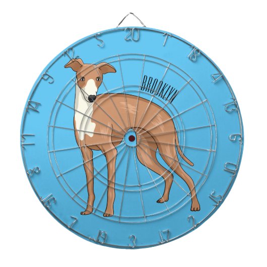 Cartoon grijnshond dartbord (Voorkant)