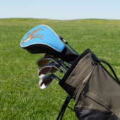 Cartoon grijnshond golfheadcover (Insitu)