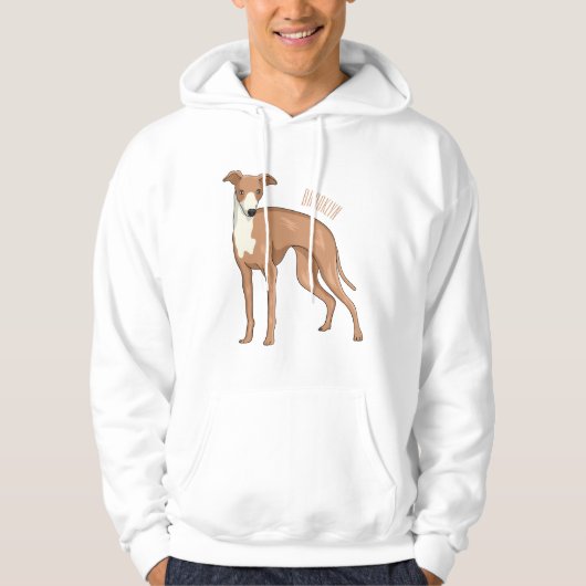 Cartoon grijnshond hoodie (Voorkant)