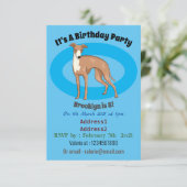 Cartoon grijnshond kaart (Staand voorkant)