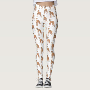 Cartoon grijnshond leggings