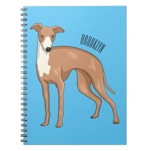 Cartoon grijnshond notitieboek