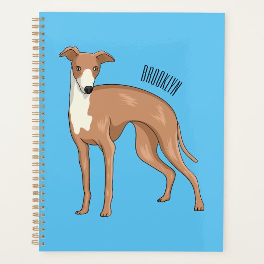 Cartoon grijnshond planner (Voorkant)