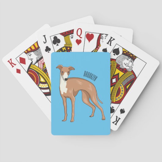 Cartoon grijnshond pokerkaarten (Achterkant)