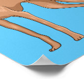 Cartoon grijnshond poster (Hoek)