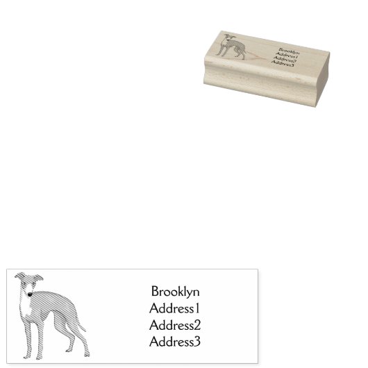 Cartoon grijnshond rubberstempel (Gestempeld)