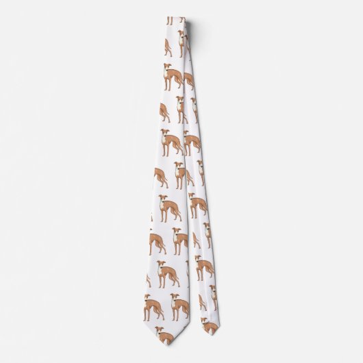 Cartoon grijnshond stropdas (Voorkant)