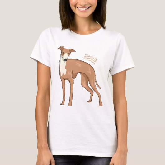 Cartoon grijnshond t-shirt (Voorkant)