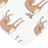 Cartoon grijnshond tafelkleed (Gekanteld)