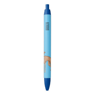 Cartoon grijnshond zwarte inkt pen