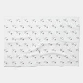 Cartoon grijze poodle Posh Paws Kitchen Towel Theedoek (Horizontaal)