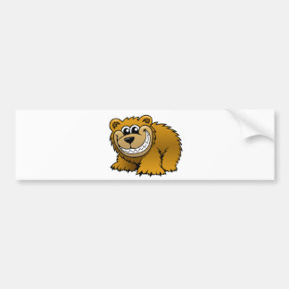 Cartoon Grizzly Beer Bumpersticker