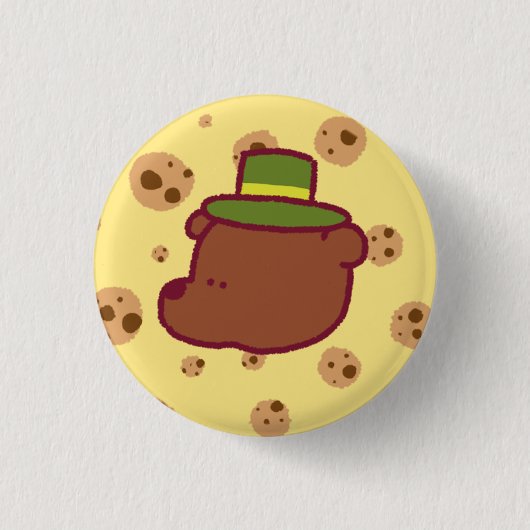 Cartoon Grizzly Button (Voorkant)