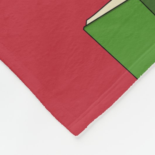 Cartoon Groen Boek Fleece Deken (Hoek)