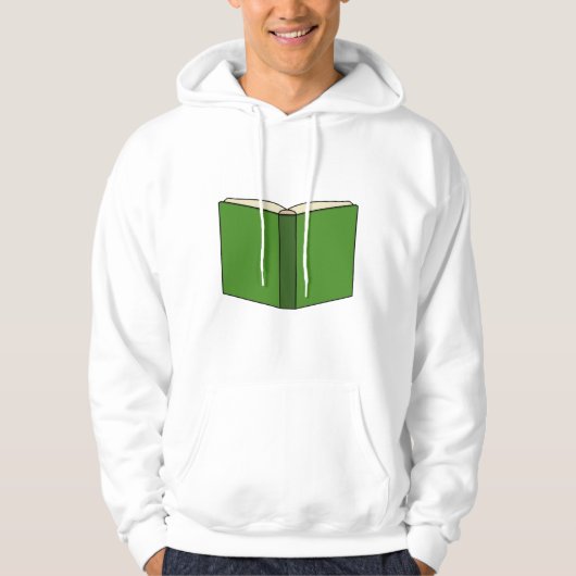 Cartoon Groen Boek Hoodie (Voorkant)
