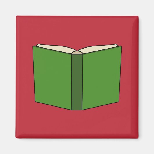 Cartoon Groen Boek Magneet (Voorkant)