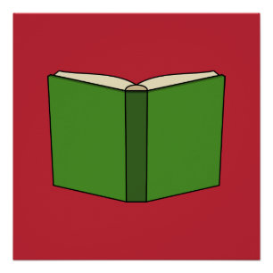 Cartoon Groen Boek Perfect Poster