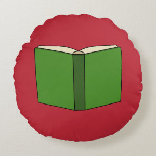 Cartoon Groen Boek Rond Kussen