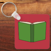 Cartoon groen boek sleutelhanger (Voorkant)