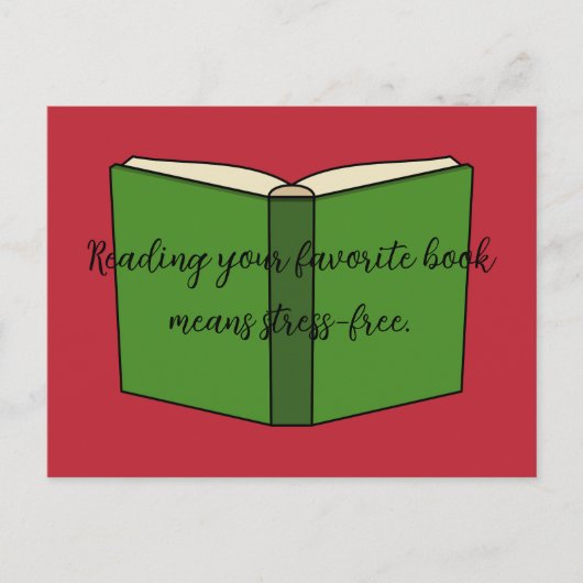 Cartoon Groen Boek | Tekst toevoegen Feestdagenkaart (Voorkant)