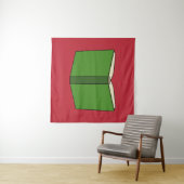 Cartoon Groen Boek Wandkleed (In Situ (horizontaal))