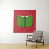 Cartoon Groen Boek Wandkleed (In situ)