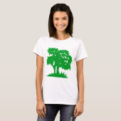 Cartoon - groen gras t-shirt (Voorkant volledig)