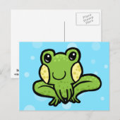 cartoon groene gevlekte kikker briefkaart (Voorkant / Achterkant)
