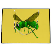 Cartoon, groene wesp en wesp van limoen groot cadeauzakje (Voorkant)