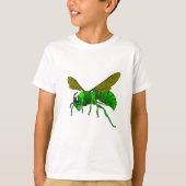 Cartoon, groene wesp en wesp van limoen t-shirt (Voorkant)