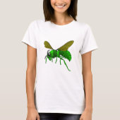 Cartoon, groene wesp en wesp van limoen t-shirt (Voorkant)